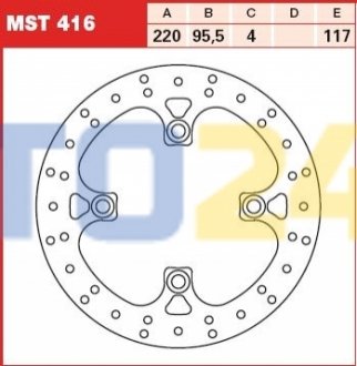 Гальмівний диск MST416