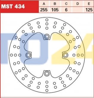 Гальмівний диск MST434