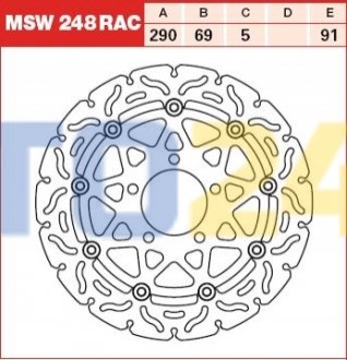 Гальмівний диск TRW MSW248RAC (фото 1)