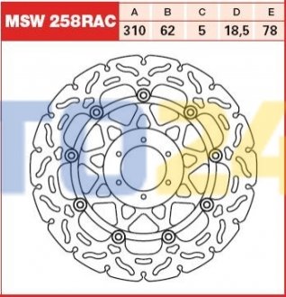 Гальмівний диск MSW258RAC