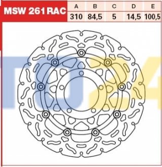 Гальмівний диск MSW261RAC