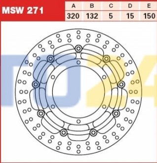 Гальмівний диск MSW271