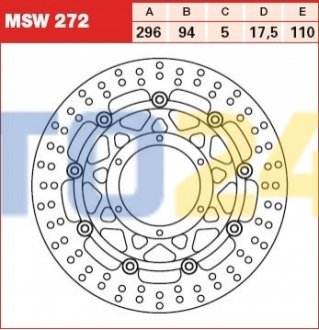 Гальмівний диск TRW MSW272 (фото 1)