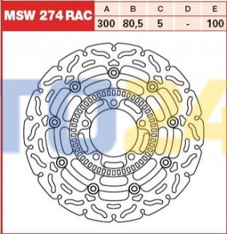 Гальмівний диск TRW MSW274RAC (фото 1)