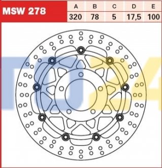 Гальмівний диск MSW278