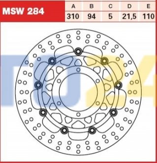 Гальмівний диск MSW284