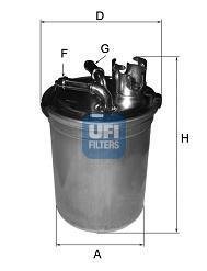 Топливный фильтр UFI 24.004.00 (фото 1)
