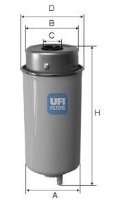 Паливний фільтр UFI 24.458.00 (фото 1)