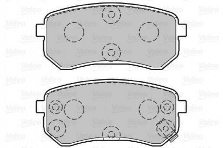 Дисковые тормозные колодки (задние) Valeo 301706 (фото 1)