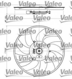 Вентилятор радиатора (правый) Valeo 696349 (фото 1)