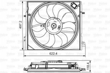 Вентилятор охлаждения двигателя NISSAN/RENAULT Qashqai/X-Trail/Kadjar ''1,2-1,6''13>> 698582