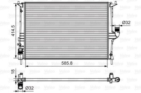 Радіатор охолоджування Valeo 700801 (фото 1)