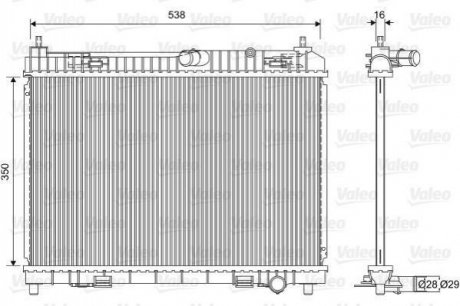 Радиатор охлаждения двигателя 701603