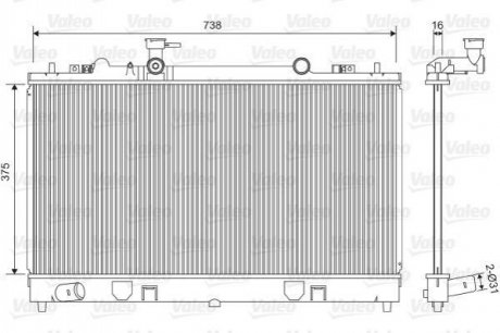 Радіатор, охолодження двигуна Valeo 734410 (фото 1)