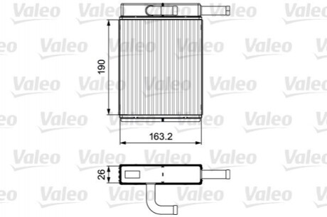 Радіатор обігрівача Valeo 811558 (фото 1)