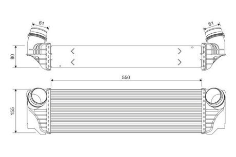 Радіатор інтеркулера BMW 5 (F10) 3.5i/ 7 (F01/F02/F03/F04) 4.0i 10-17 818367