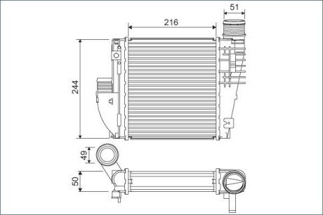 Радіатор інтеркулера Peugeot 3008/308SW 1.2-2.0D 13- 822927