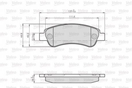 Колодки гальмівні CITROEN T. JUMPER/JUMPY 1,6-3,0 HDI 02- Valeo 872465 (фото 1)