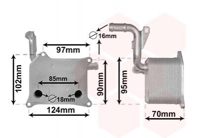 Радіатор масляний RS4/ A5/ A6/ Touareg 4.2i (вир-во Van Wezel) 03013705