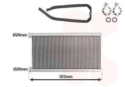 Радіатор обігрівача AUDI A6/А7/А8 2017- (Van Wezel) 03016703