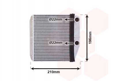 Радиатор отопителя FIAT/ OPEL/ PEUGEOT (Van Wezel) 09006314