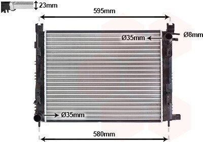 Радіатор охолодження RENAULT DOKKER (12-)/LODGY (вир-во Van Wezel) 15012007