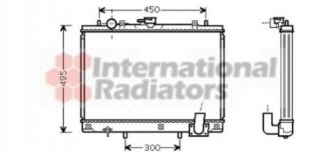 Радиатор охлождения MITSUBISHI L200 25TD MT 96-02 (пр-во  Van Wezel) 32002161