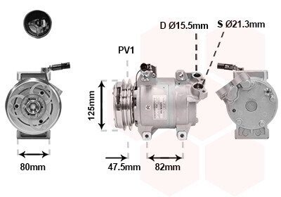 Компресор кондиціонера MITSUBISHI L200 / Pajero Sp 2.5D 06+ (Van Wezel) 3201K700