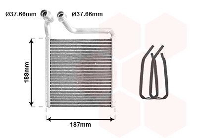 Радиатор отопителя VOLKSWAGEN PASSAT B7 (362, 365) (10-) (Van Wezel) 58006416