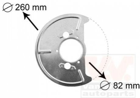 Відбивач, диск гальмівного механізму Van Wezel 5870371 (фото 1)