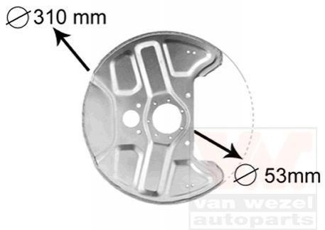 Захист гальмівного диску Van Wezel 5994372 (фото 1)