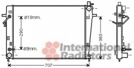 Радиатор охлаждения TUCSON/SPORT.3 20CRDi AT (пр-во Van Wezel) 82002203