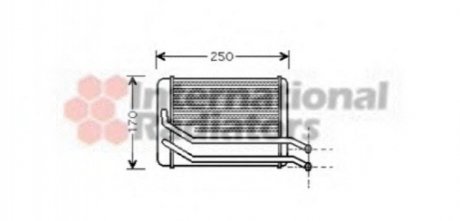 Радиатор отопителя SANTA FE ALL MT/AT 00- Van Wezel 82006118 (фото 1)