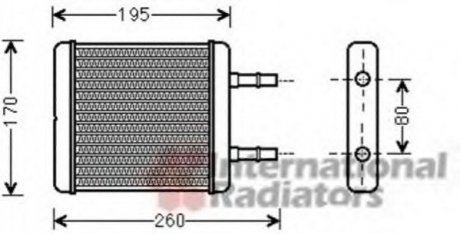 Радиатор печки Van Wezel 82006216 (фото 1)