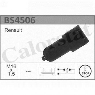 VERNET RENAULT Выключатель STOP-сигналов (под педаль) 85- BS4506
