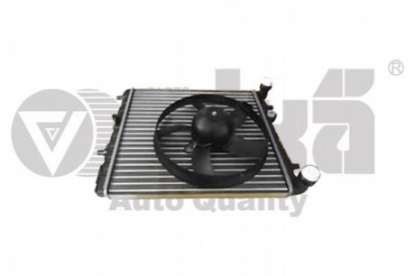 Радиатор с вентилятором охлаждения Skoda Fabia (99-08,08-14),Rapid (12-),Roomste VIKA 11210140801 (фото 1)