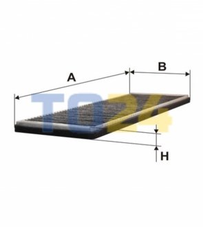 Фільтр салону /K1000A вугільний WIX FILTERS WP6801 (фото 1)