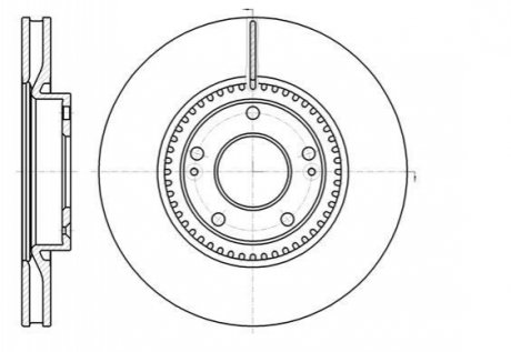 Тормозной диск вентилируемый (передний) D61217.10
