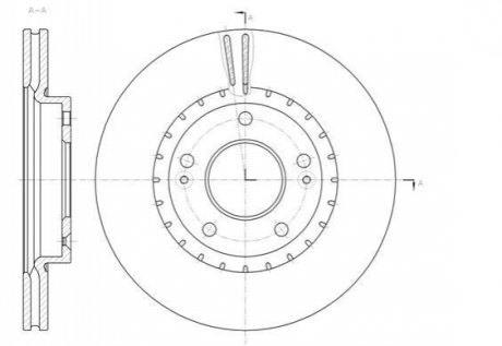 Тормозной диск (передний) D61434.10
