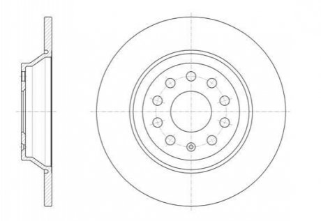 Тормозной диск (задний) WOKING D61587.00 (фото 1)