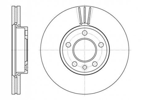 Диск тормозной передний (кратно 2) (Remsa) MB Sprinter II / VW T5 T6 Touar WOKING D6708.10 (фото 1)