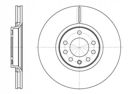 Тормозной диск вентилируемый (передний) D6729.10