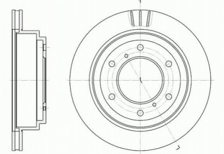 Тормозной диск (задний) WOKING D6955.10 (фото 1)