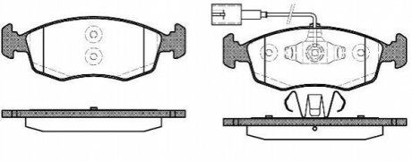 Дисковые тормозные колодки (передние) WOKING P072352 (фото 1)