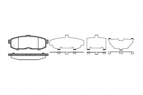 Дискові гальмівні колодки (задні) WOKING P1060300 (фото 1)