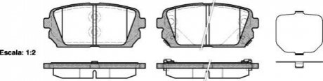 Колодки тормозные диск. задн. (пр-во Remsa) Hyundai ix35, Kia Carens III (P12033.02) WOKING