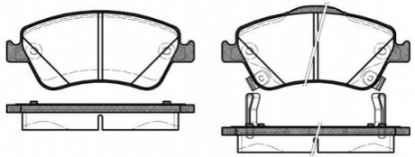 Тормозные колодки (передние) WOKING P12103.02 (фото 1)