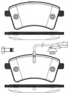 Дисковые тормозные колодки (передние) WOKING P1251301 (фото 1)