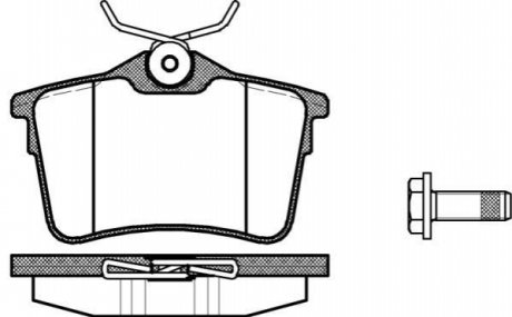 Дисковые тормозные колодки (задние) WOKING P12823.00 (фото 1)
