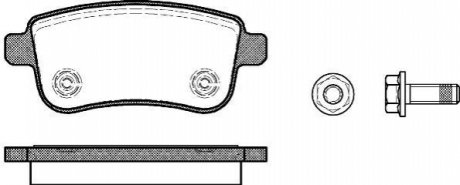 Дискові гальмівні колодки (задні) WOKING P12873.00 (фото 1)